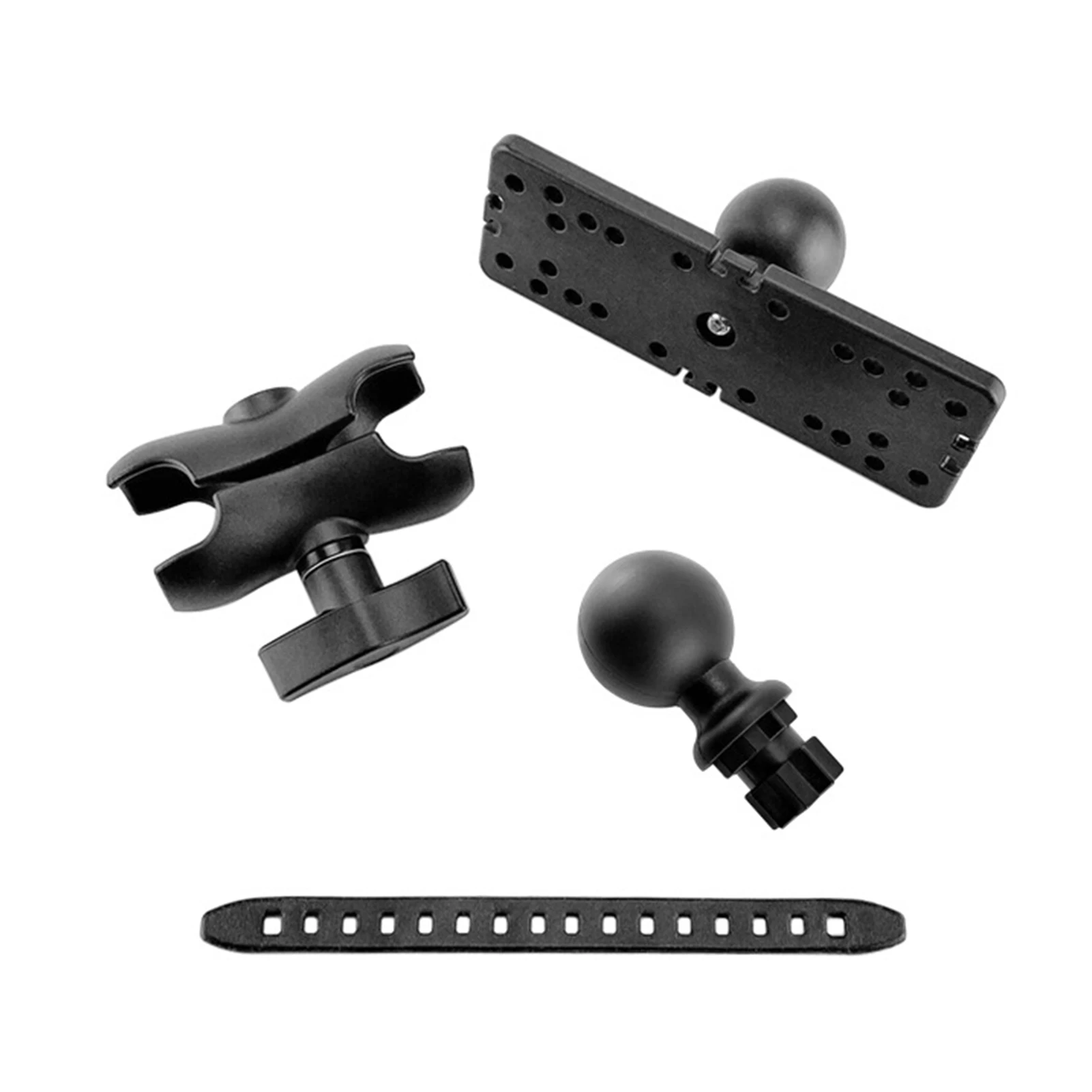 

GPS Plate Supporter Kayak Accessories Nylon Fish Finder Mount Base 360 Degree Swivel Durable Marine Ball Head Black Boat