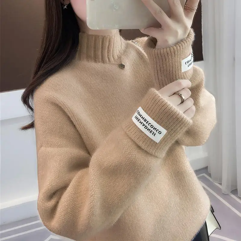 Sweater Female 2019 Autumn Winter Turtleneck Knitted Women Fashion and Pullover Tricot Jersey Jumper Pull Femme | Женская одежда