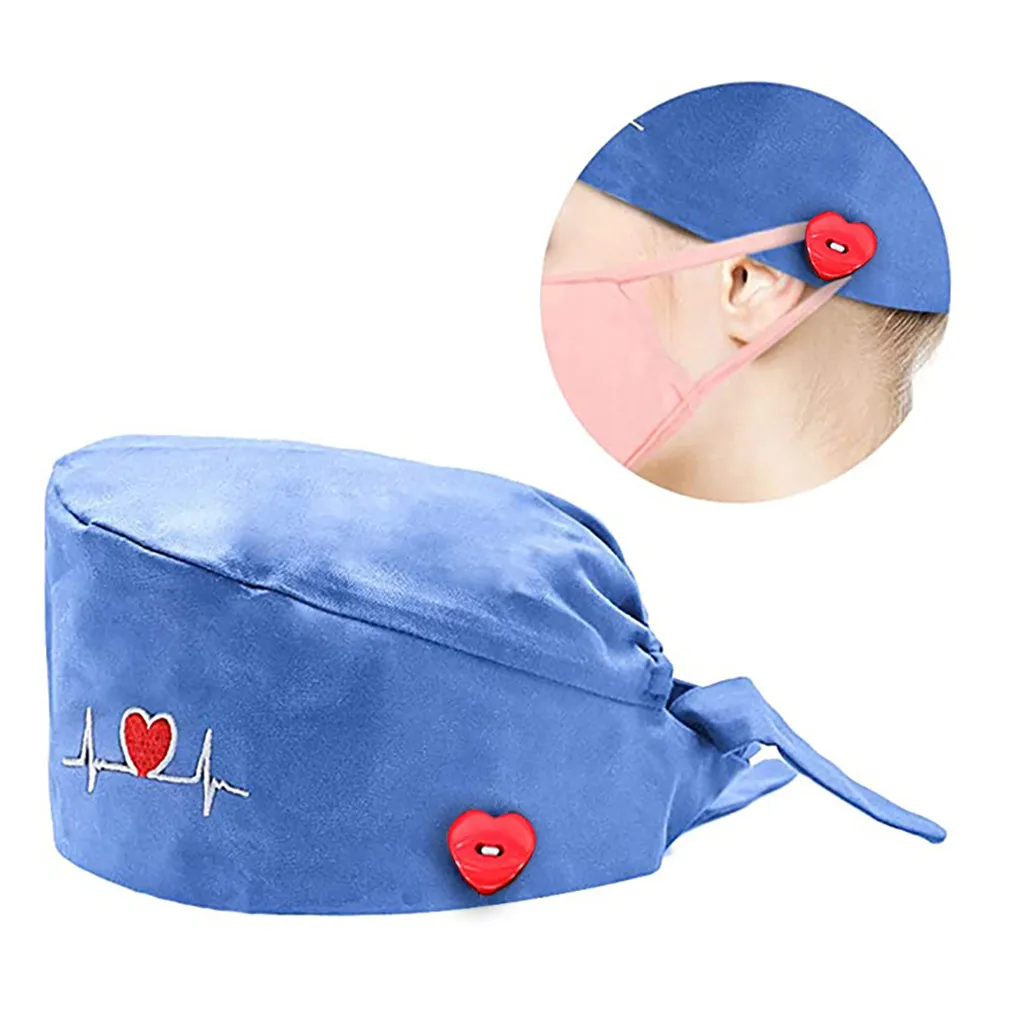 

Fashion Printed Button Work Hat Casual Unisex Scrub Cap hats for women luxury designer brand Printed Button Work Hat
