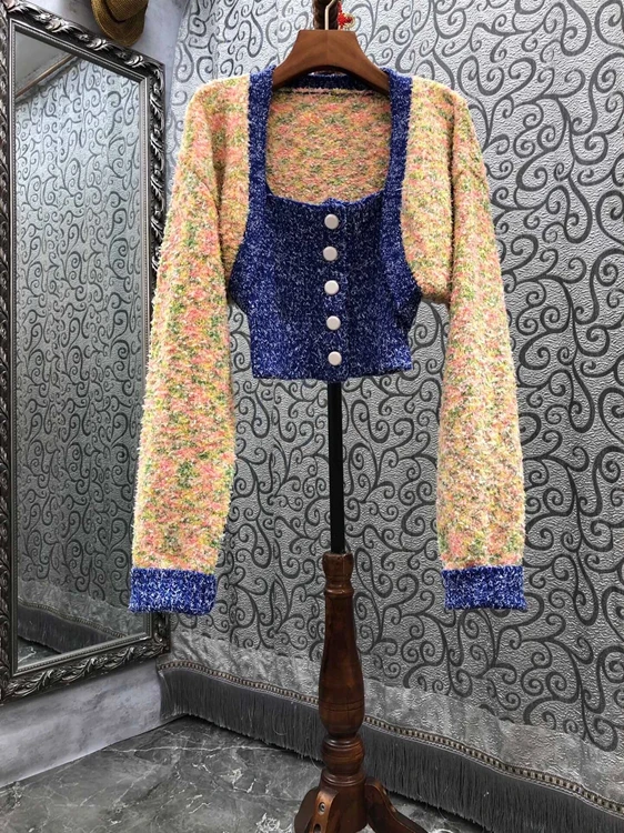 

Кардиган женский трикотажный из двух частей, на бретелях, 2021