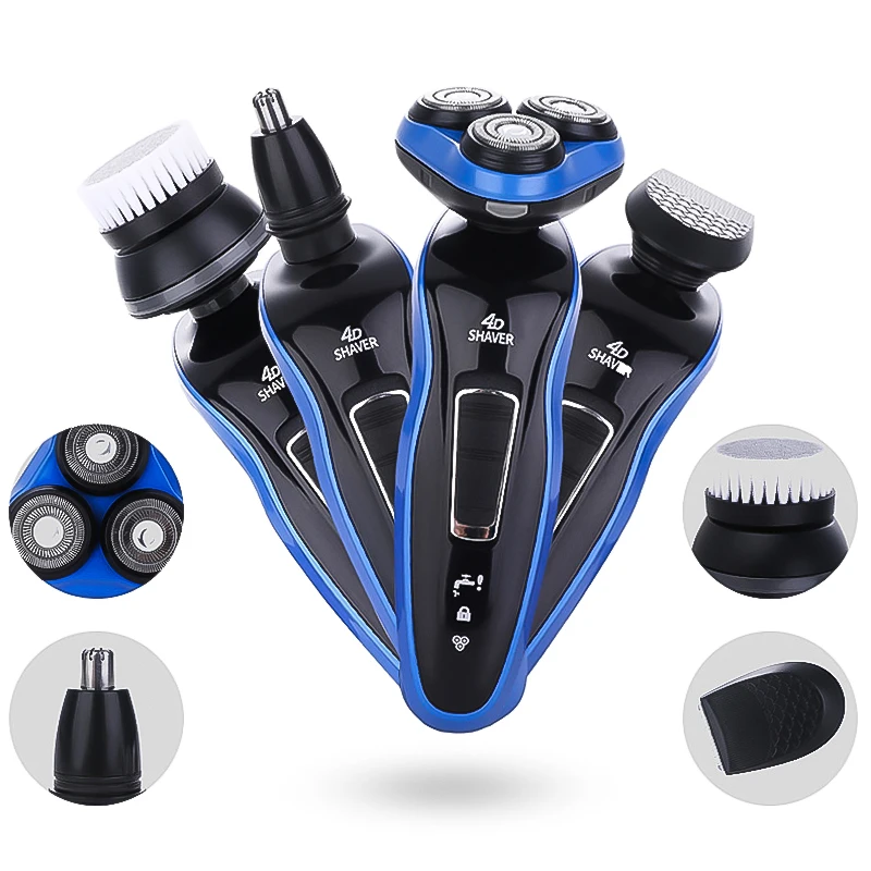 4 в 1 Мужской электробритва для всего тела моющийся станок бритья перезаряжаемый
