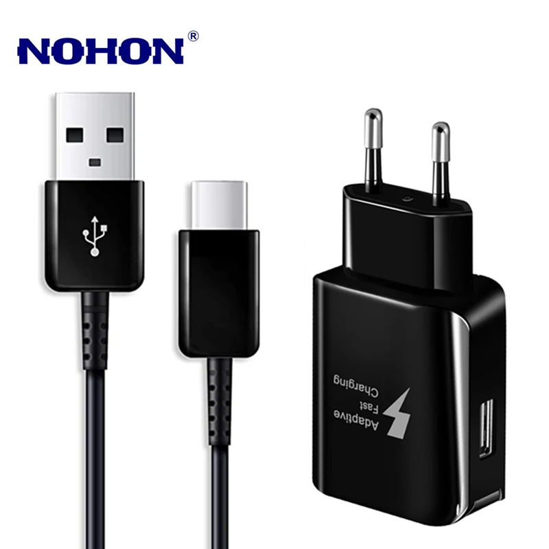 EU быстрое настенное зарядное устройство USB Type C зарядный кабель для Samsung Galaxy S20 S10 S9