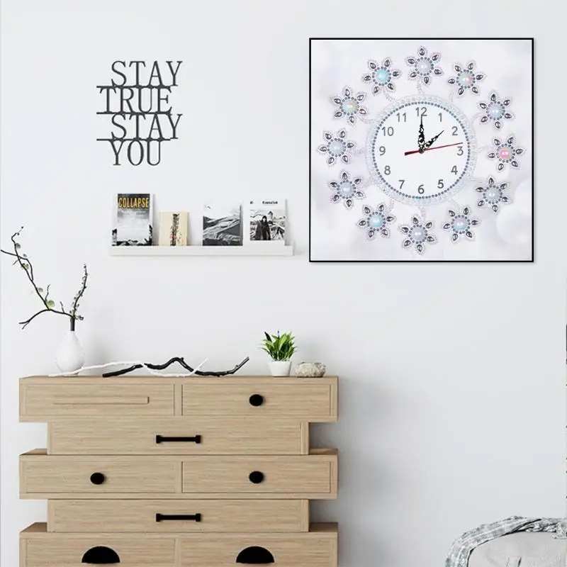 Алмазная Картина Вышивка крестом настенные часы сделай сам изображения бабочки