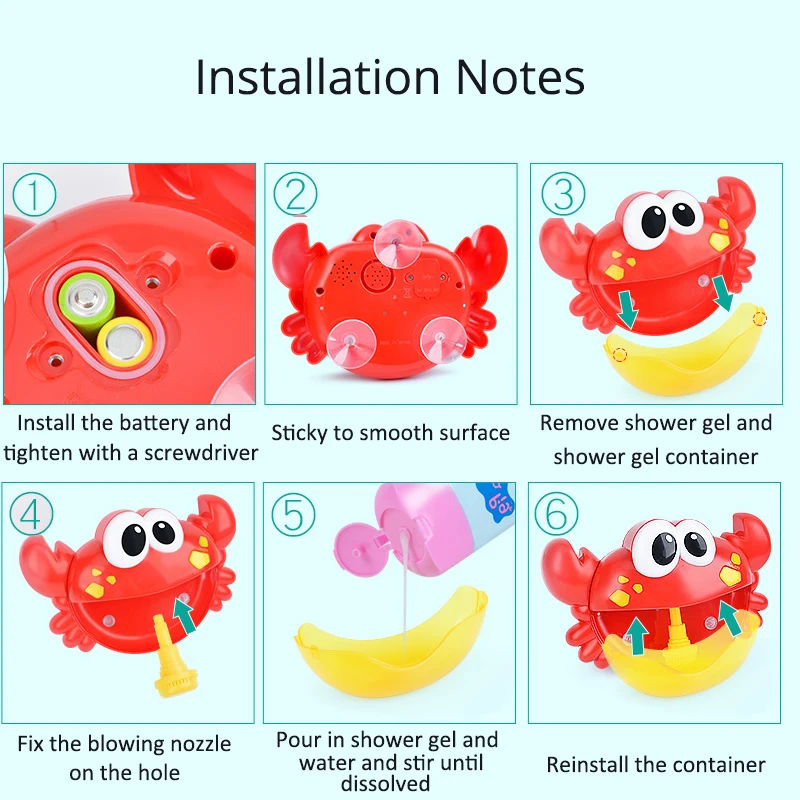 Baby Bath Toys Bubble Crabs Toys For Children Funny Bath Music Bubble Maker Bathtub Pool Swimming Soap Machine Kids Bathroom