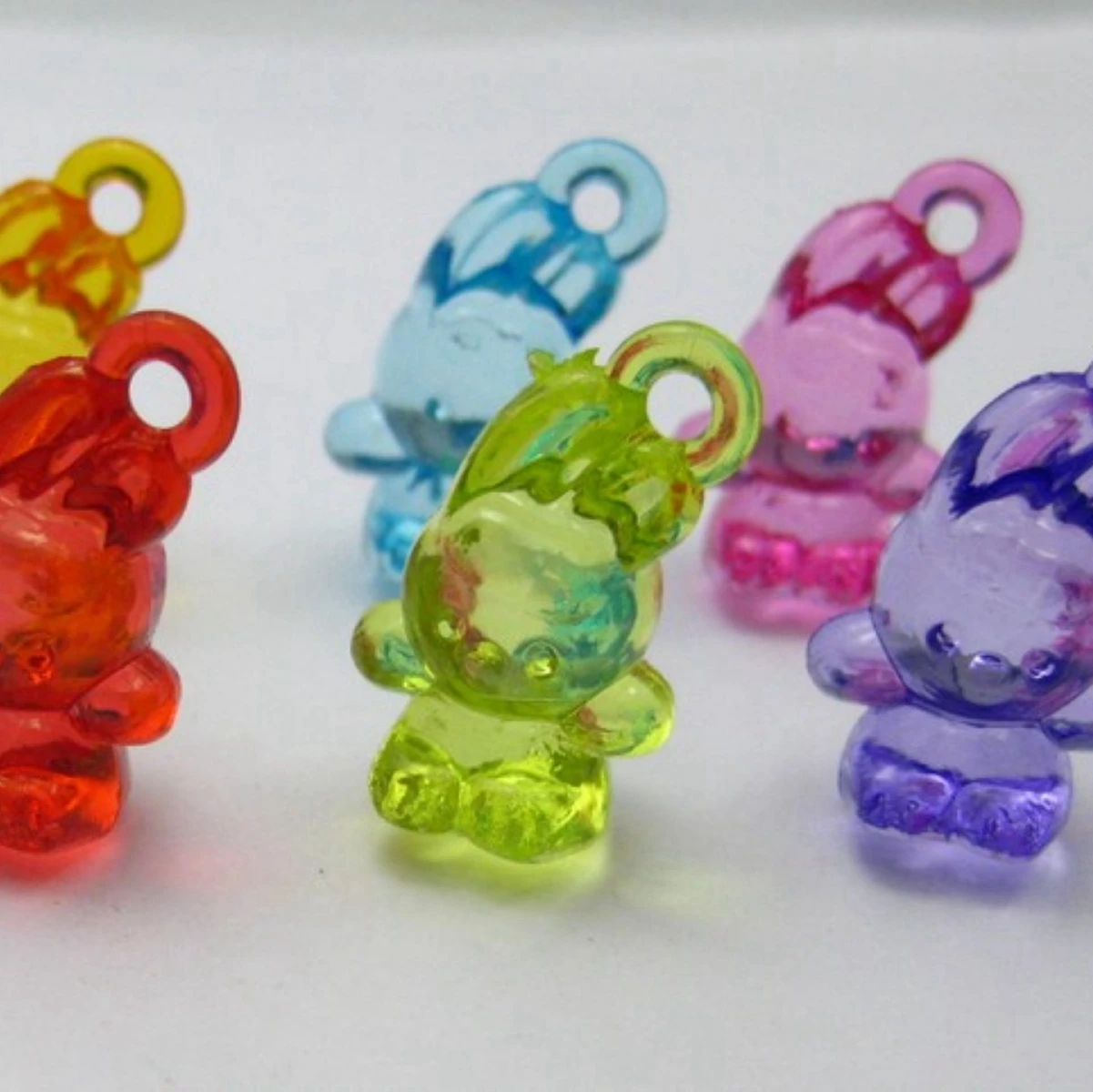 50 смешанных цветов прозрачные акриловые Подвески 3D Rabit 20 мм|pendant display|pendant controlpendant