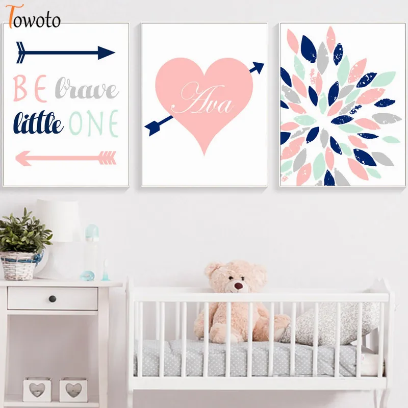 Пастельная розовая Картина на холсте вдохновение цитаты плакаты и принты для