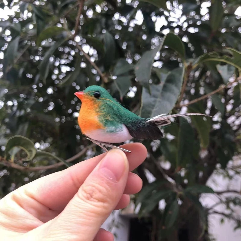 

12 Pcs Robin Bird Figurine Realistic Bird Figure Simulation Animal Toy Ornaments for Party Home Decoration