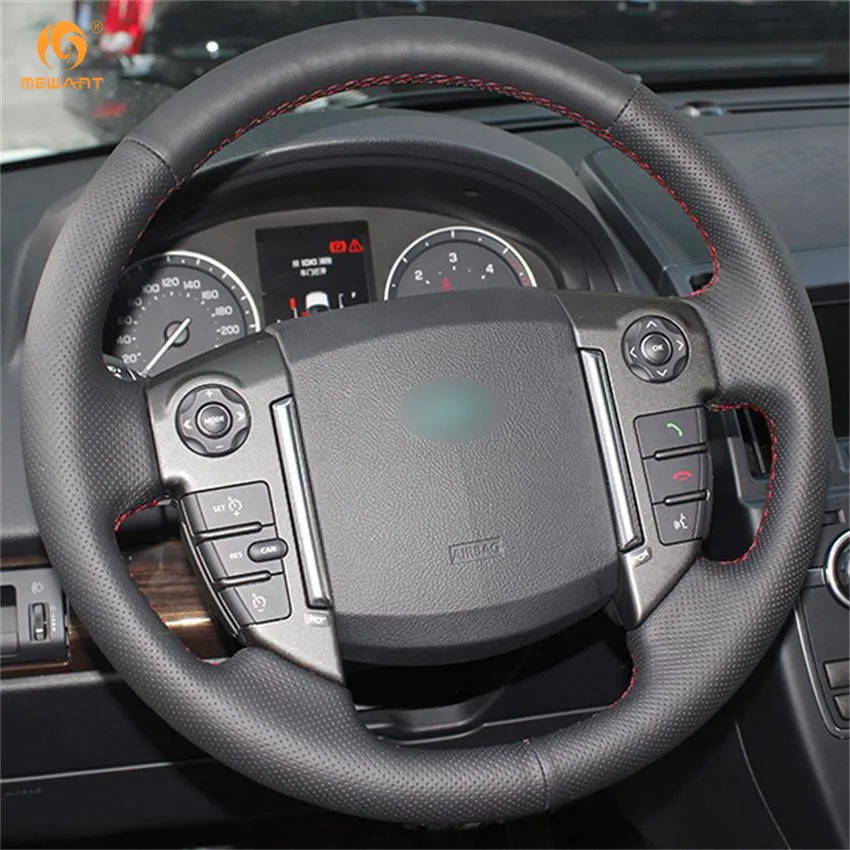MEWANT черный чехол рулевого колеса автомобиля из искусственной кожи для Land Rover