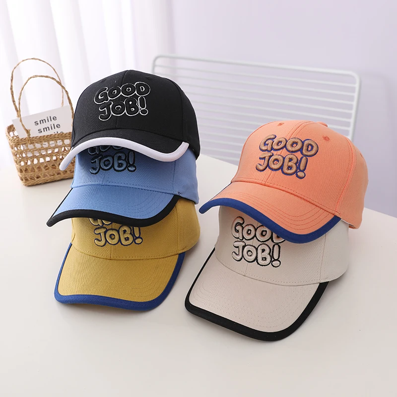 

Doitbest 2022 Summer Child Sun Baseball Cap God Job Letters Spring Boys Girls Cotton Adjustable Snapback Cap Sunscreen hat