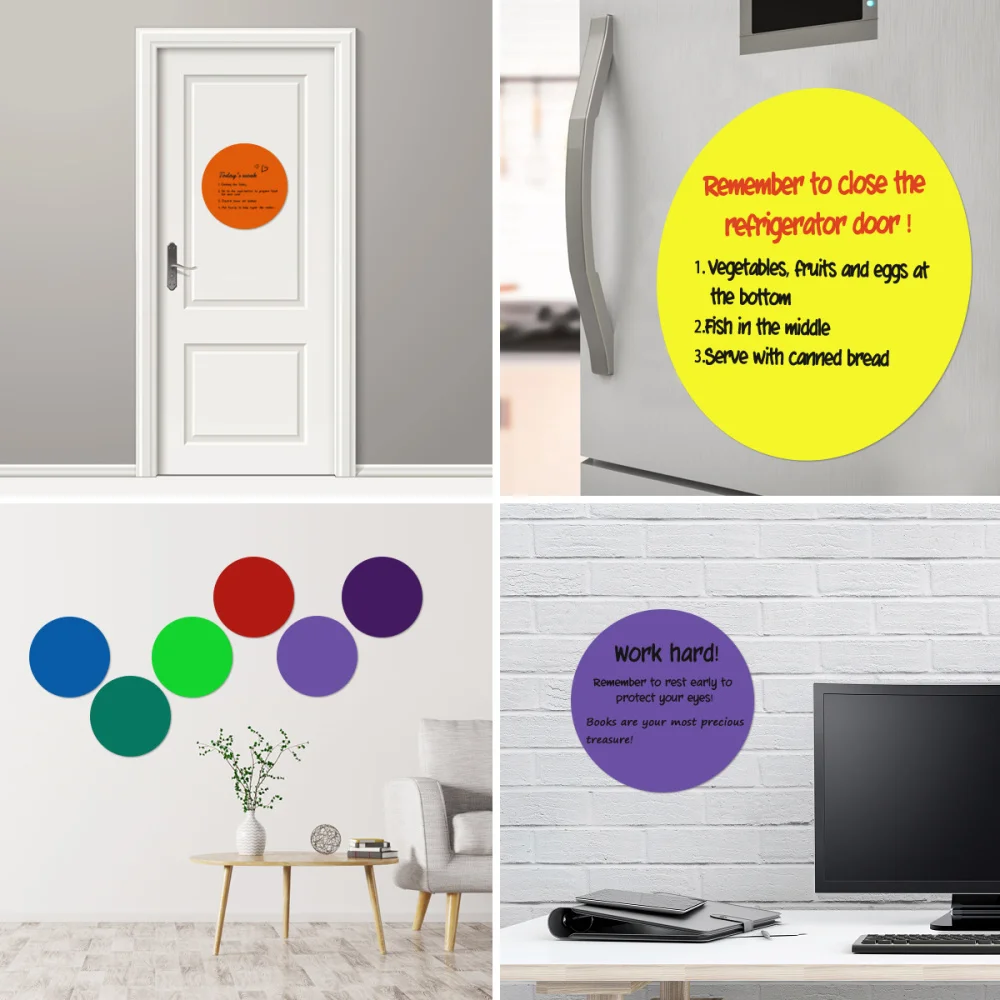 

Toyvian 10pcs Colorful Dry Erase Circles Whiteboard Marker Removable Vinyl Dot Wall Decal Pops for Dills Training School Teachin