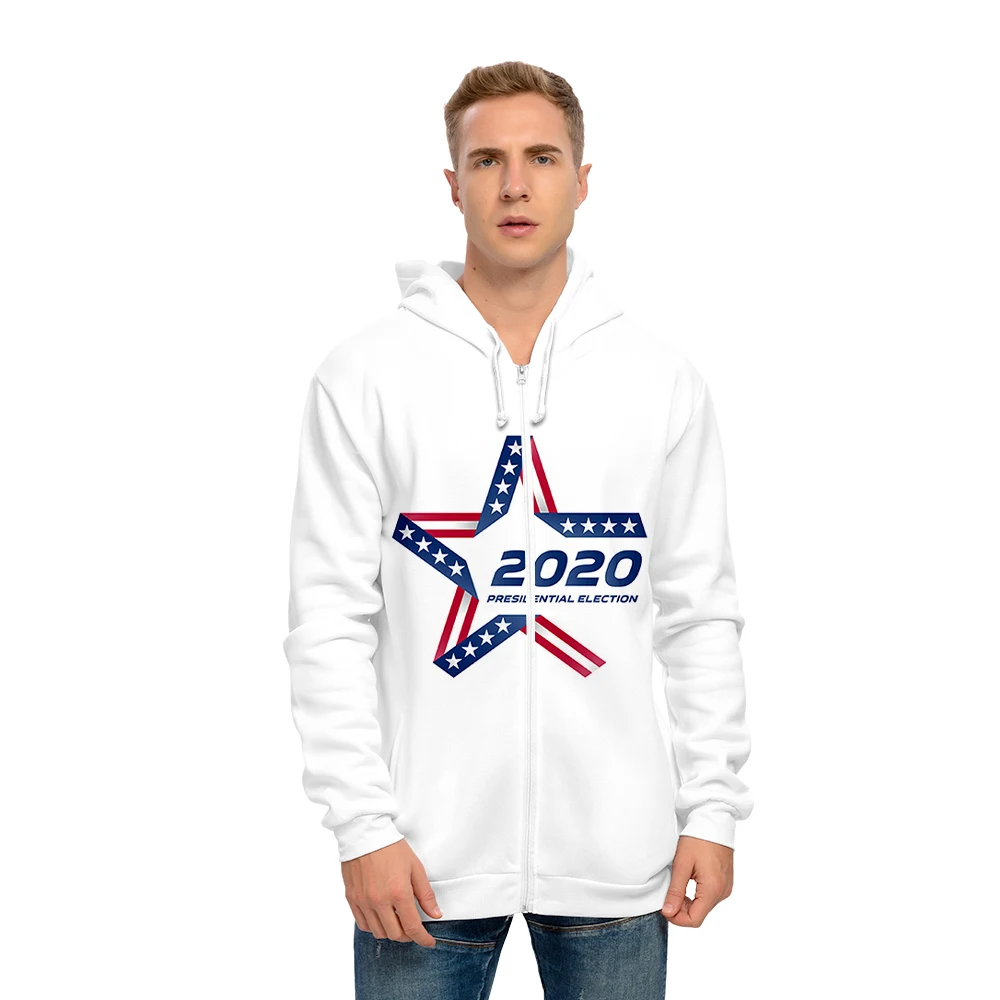 

TRUMP Jackets Coats 2020 PRESEDENTIAL ELECTION Coat Men/Women Zipper Sweatshirt 3D White Letter Printing Zip hoodie