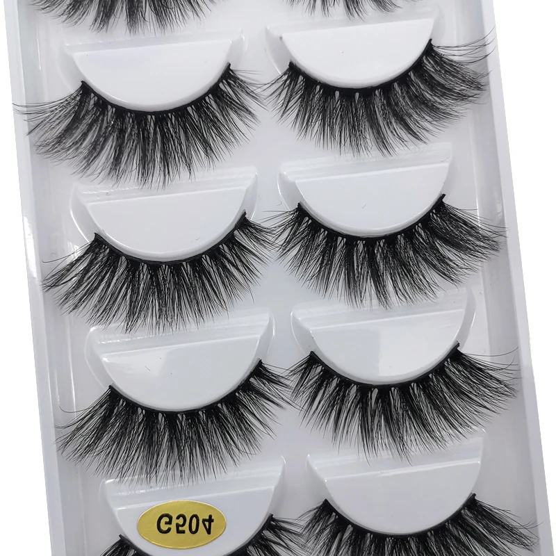 New 5 pairs thick mink eyelashes false handmade 3d lashes dramatic fake eyelash for make up maquiagem faux cils | Красота и здоровье