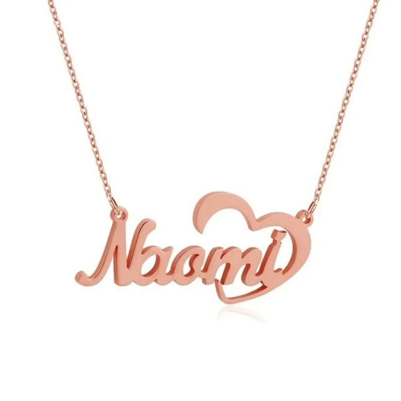 Personalized Love Heart Name Necklace Custom Letter Choker Necklaces For Women Stainless Steel Fashion Jewelry Lover Girls Gifts | Украшения