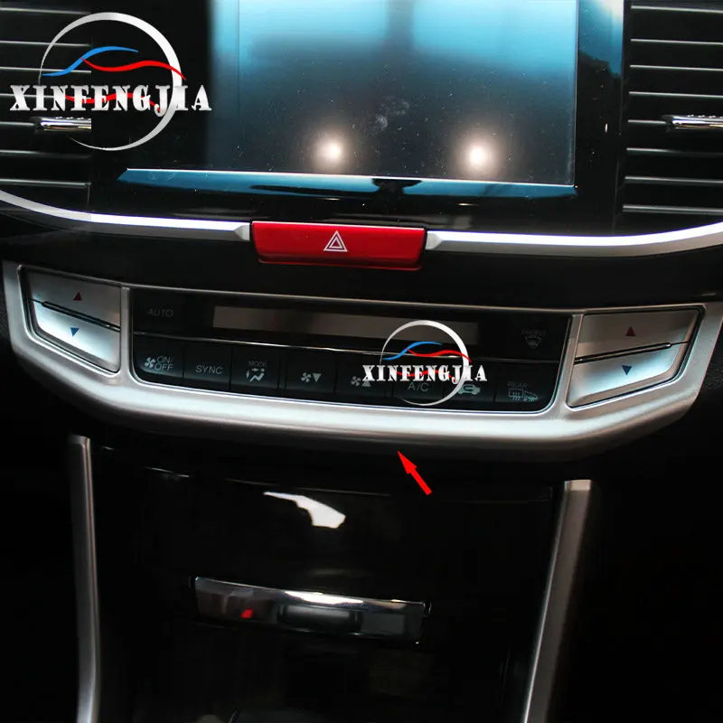 Для Honda Accord 13 17 серебристый ABS передний переключатель переменного тока рамка