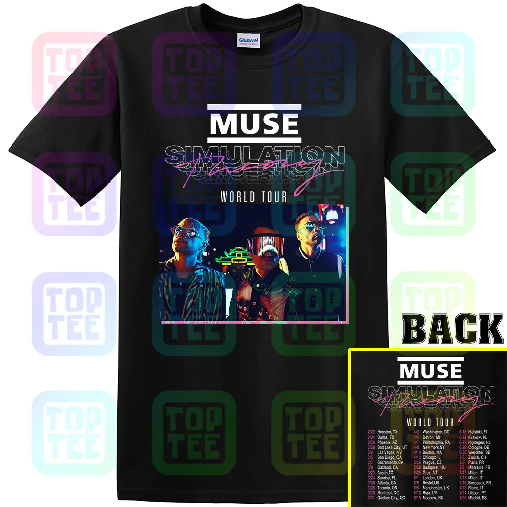 Muse моделирование теория концерт мирового турне 2019 футболка S 3XL|Мужские футболки|