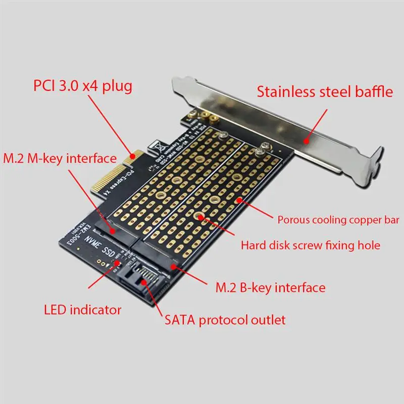 m 2 nvme к pci e 30 x4 высокоскоростная плат