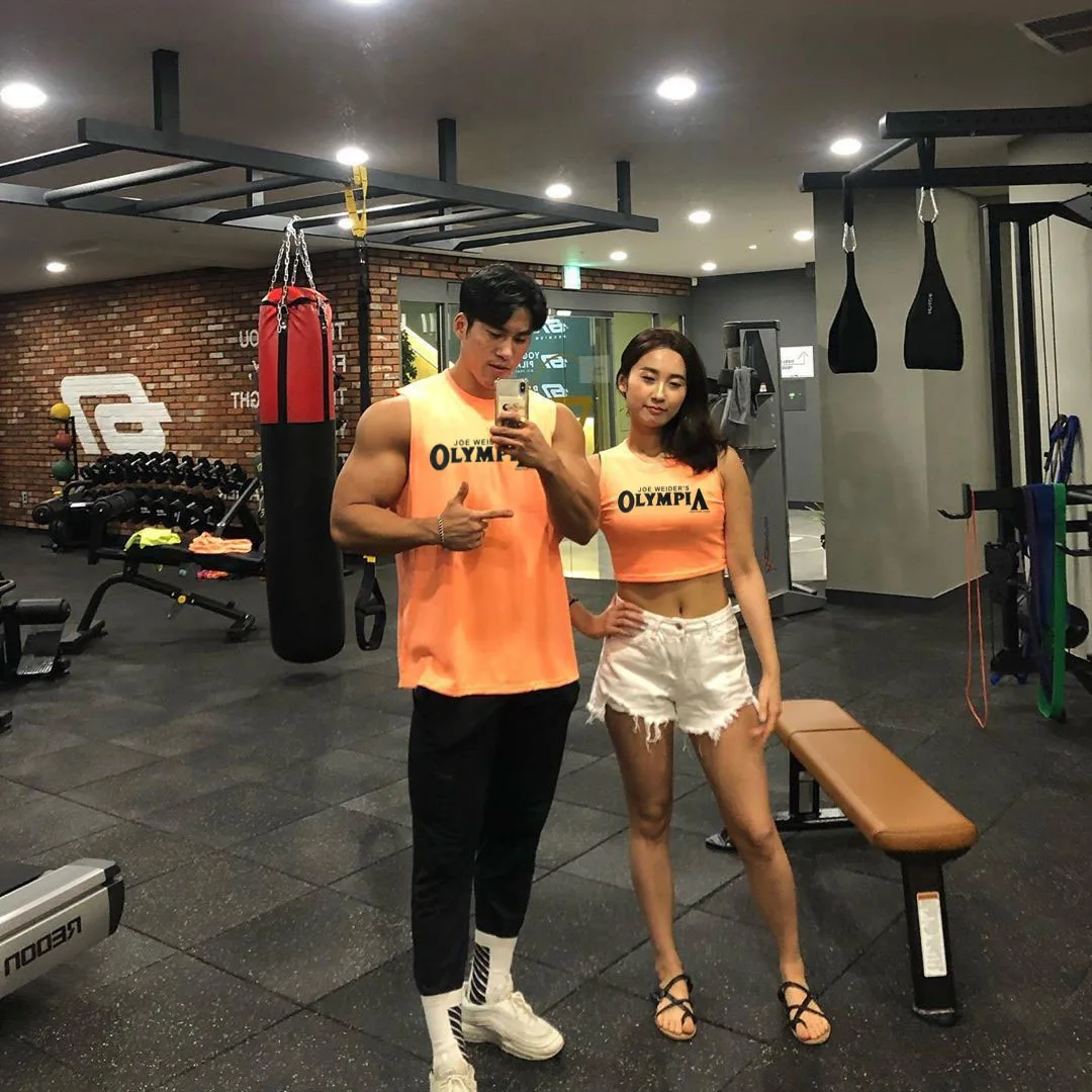 

Summer New Couple's Fitness Sleeveless Vest T-shirt Men and Women Healthy Beauty Training Casual Fashion Breathable Top