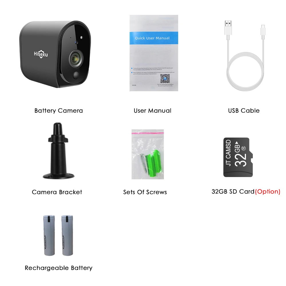 Беспроводная камера видеонаблюдения Hiseeu водонепроницаемая безопасности 1080P с