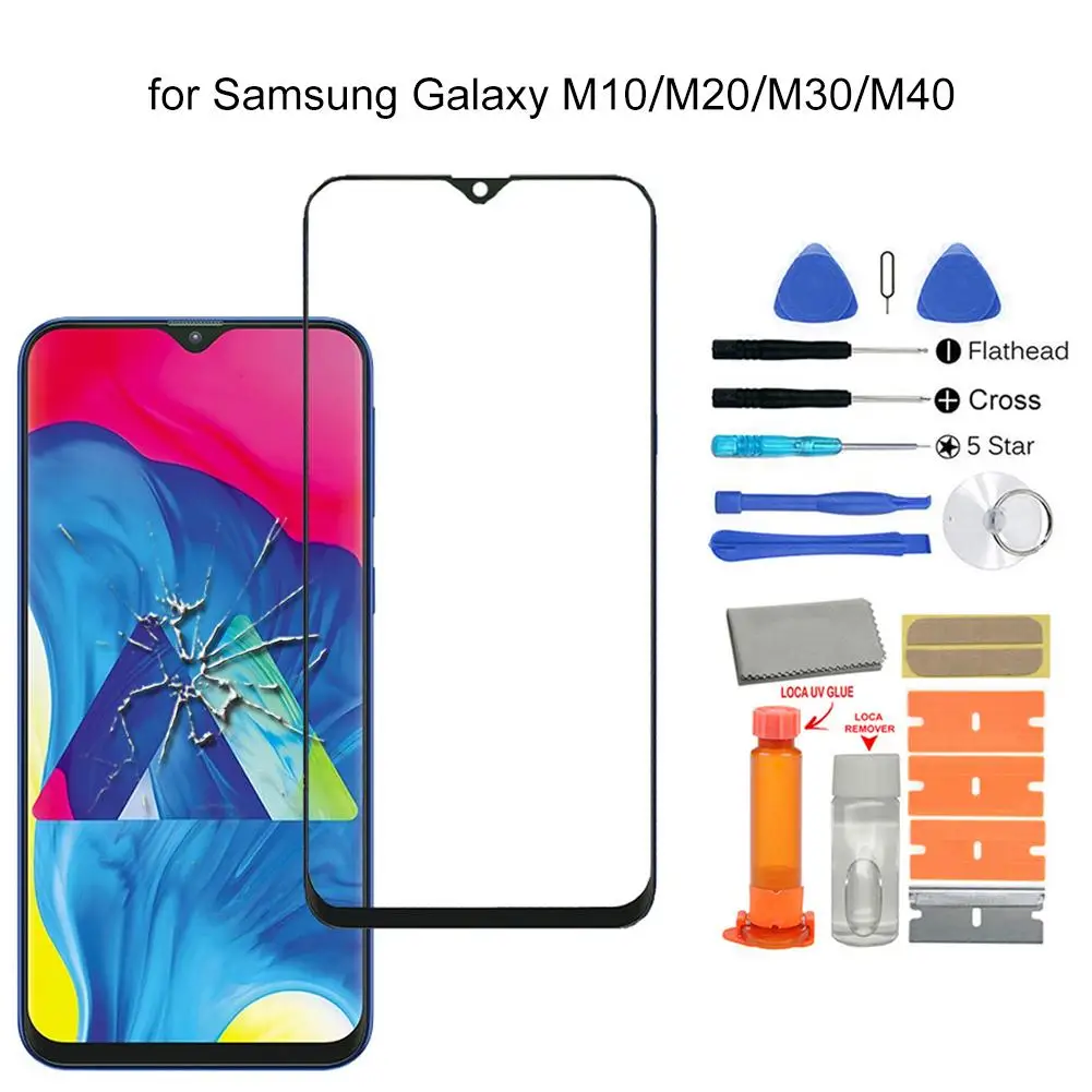 

Replacement Front Glass Screen Repair Kit for Samsung Galaxy M10 M20 M30 M40