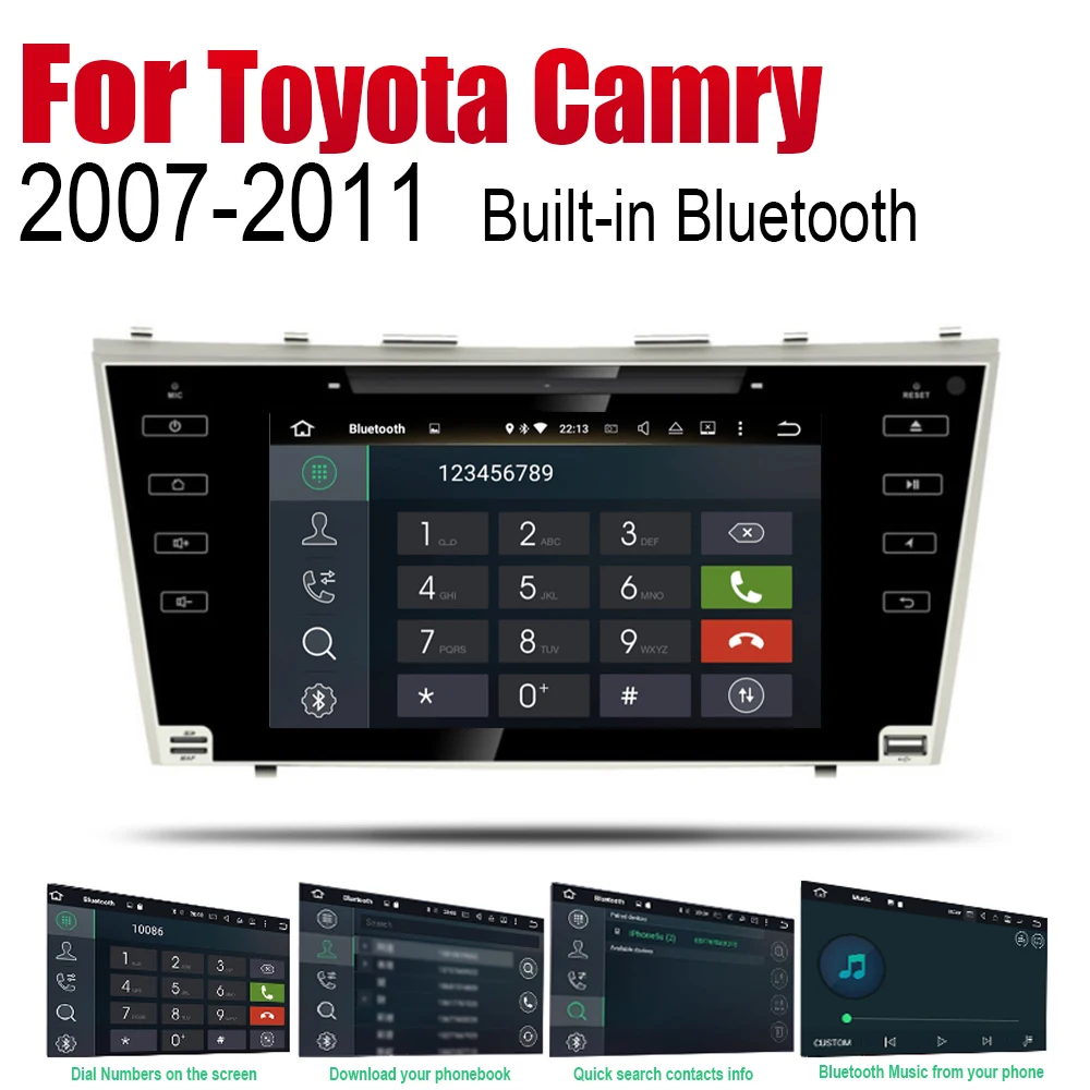 Автомобильный DVD-плеер ZaiXi GPS-навигация для Toyota Camry 2007 ~ 2011 Автомобильная