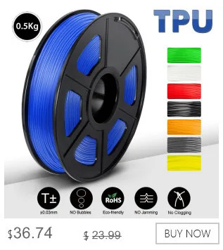 SUNLU 3d принтер нить Новая Китай склад цена 0,5 кг красный ТПУ нить для 3d ручки с OEM и ODM поддержка