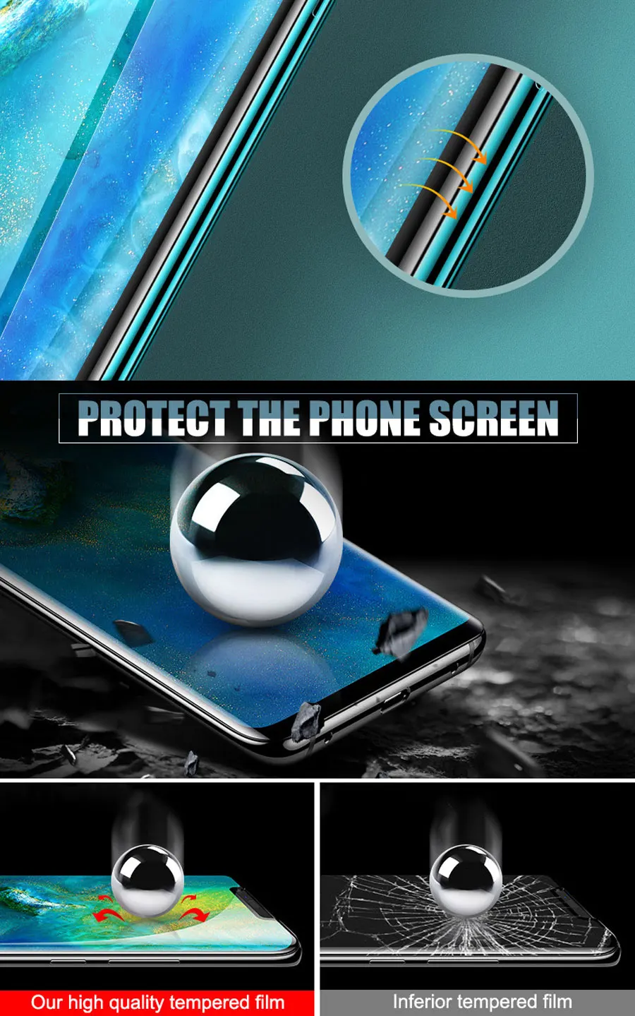 Закаленное стекло для huawei P30 Pro P30 Lite P smart Z Защита экрана для huawei mate 20 Pro 10 Lite 20 X защитное стекло