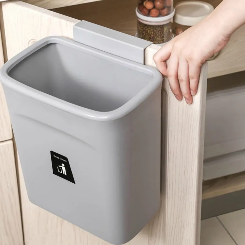 

General-purpose Trash Can For Kitchen Supplies Multifunctional Non-punch Trash Can Can Hang Trash Storage Cabinets