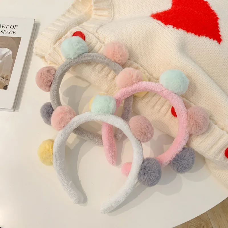 

Женская плюшевая повязка на голову love, детская прическа, нескользящая повязка на голову, аксессуары для волос, осень/зима