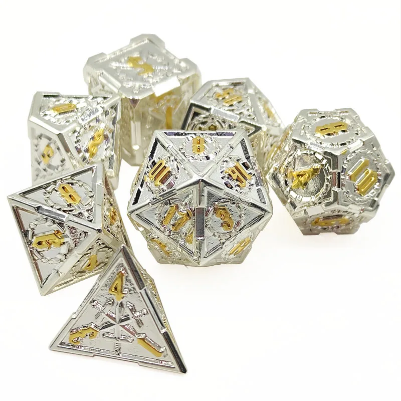 2020 Новый цинковый сплав 7 шт./компл. DND металлические кости меч стиль дизайн