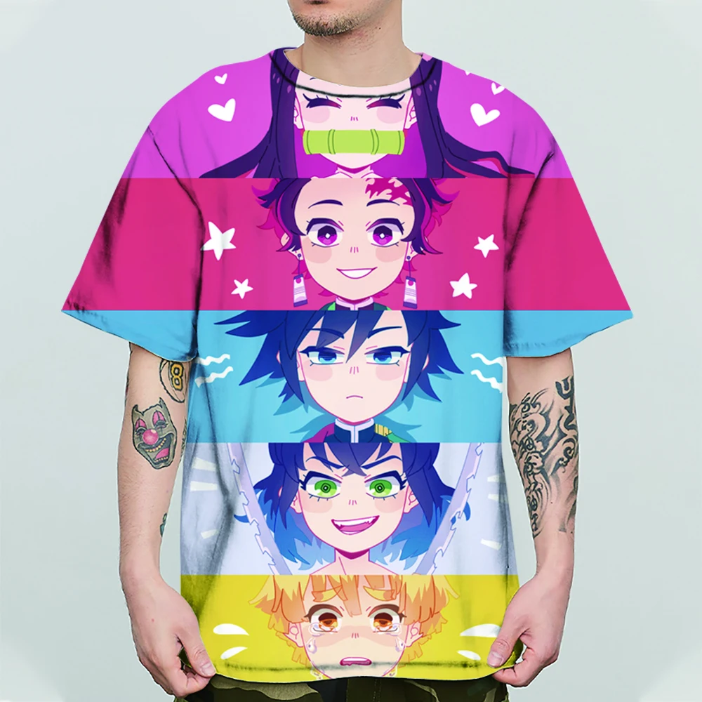

3D Printed Anime T-shirt Men Harajuku Emo Clothes Men's T-shirts With Short Sleeves Plus Size Tops Alternative Clothing Manga