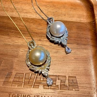 funmode fashion necklaces 2021 gold pearl necklace for women party accessories parures bijoux wholesale fn267