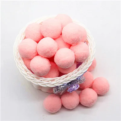 30mm 03lt pink Мульти размер белый розовый синий помпоны куклы DIY одежды материал ручной работы мягкие пушистые Помпоны мяч детские игрушки «сделай сам» Аксессуары 10 г - Цвет: 30mm 03lt pink