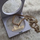 Noelia Fashion хип-хоп, Кубинский ожерелье-цепочка с именем под заказ, позолоченное ожерелье, кулон из нержавеющей стали с короной, ювелирные изделия на заказ, подарок