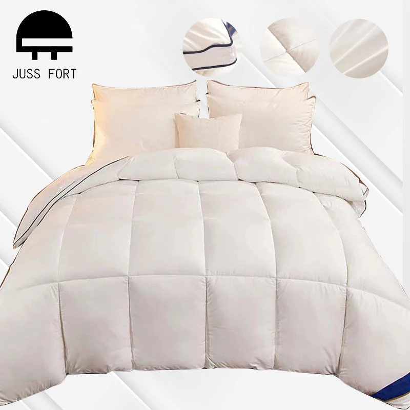 

95% White Goose Down Duvets Solid color Quilting Comforter Blanket for Home Hotel King Queen Twin Size Winter Keep Warm Quilts