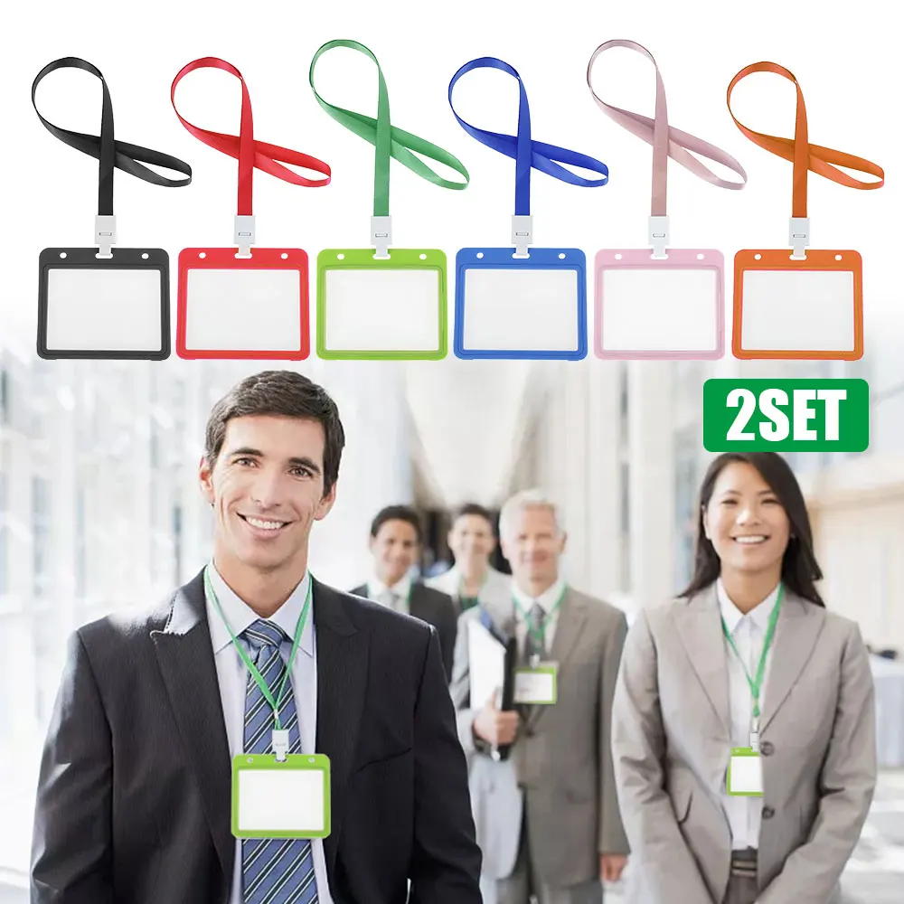 

Чехол-накладка с именем держатель для карт, 2 шт., с ремешком