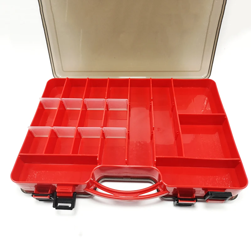 

Portable Double-sided Fishing Lure Fishing Tackle Box With Adjustable Large-capacity Fishing Tackle Storage Box