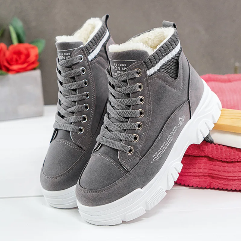

Ladies Casual Shoes Lace-up Fashion Sneakers Platform Snow Boots Winter Women Boots Warm Plush Women's Shoes Zapatos De Mujer