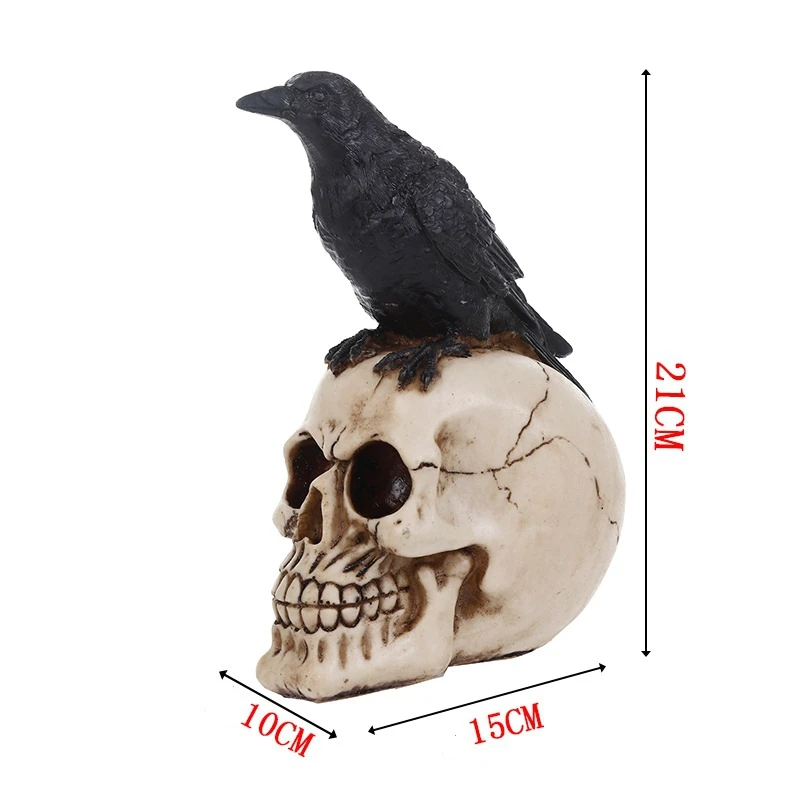 Череп ворона статуэтки скелетов украшения для дома бара офиса модные люди