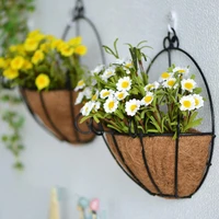 wicker rattan flower basket plant storage pot holder home wall hanging garden decor
