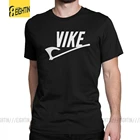 Мужская футболка Vike II футболки Викинги с логотипом, повседневные футболки с короткими рукавами, одежда с круглым вырезом, 100% хлопок, черного цвета