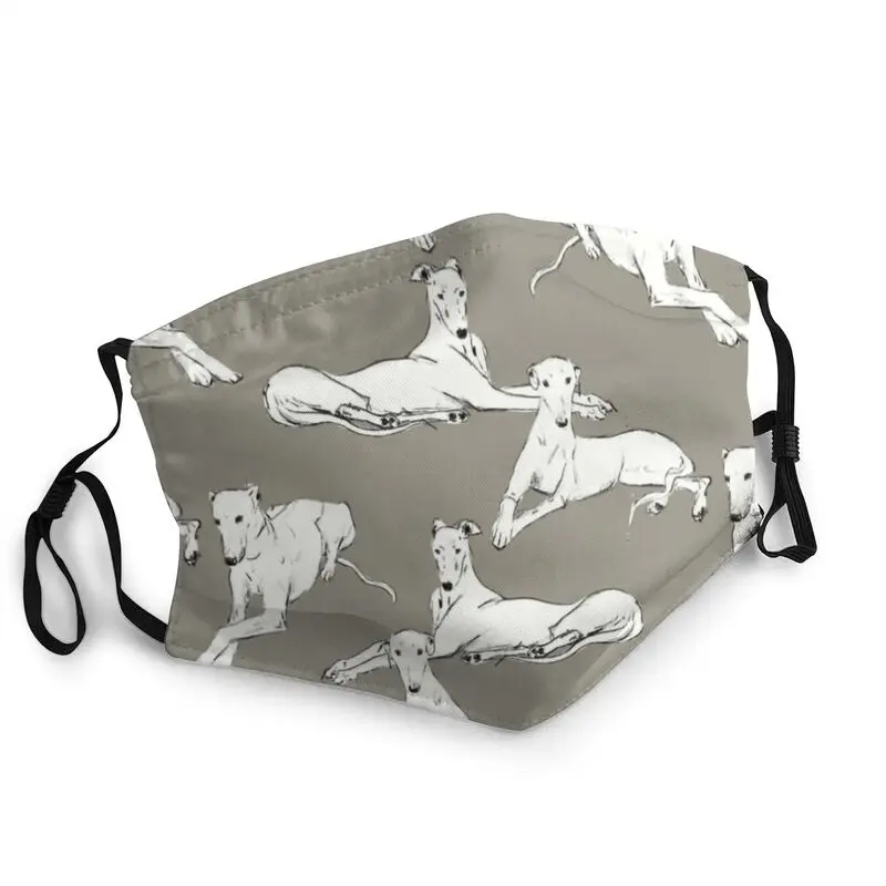 

Расслабляющий собака Грейхаунд лицевая маска унисекс одноразовые Sighthound уиппет маска щенка Для мужчин защитный респиратор муфельная печь