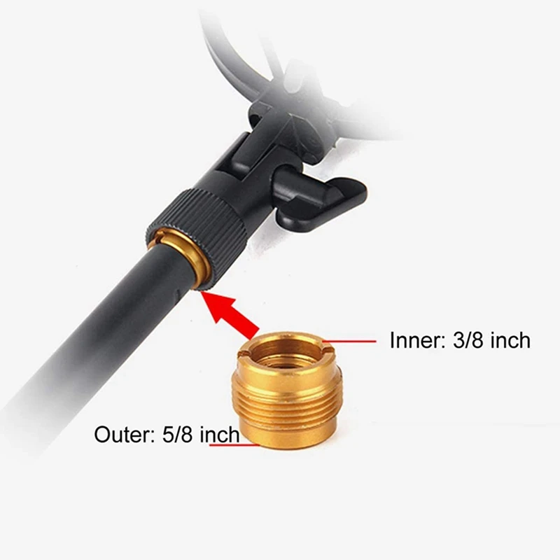 12 шт. Женских резьбовых гайки адаптеров винтовые держатели для микрофона стойки Золотые и Серебряные.