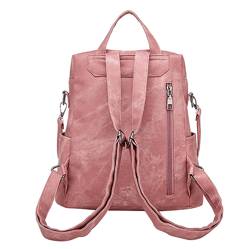 Кожаный рюкзак женская сумка на плечо винтажный дорожный для школьников