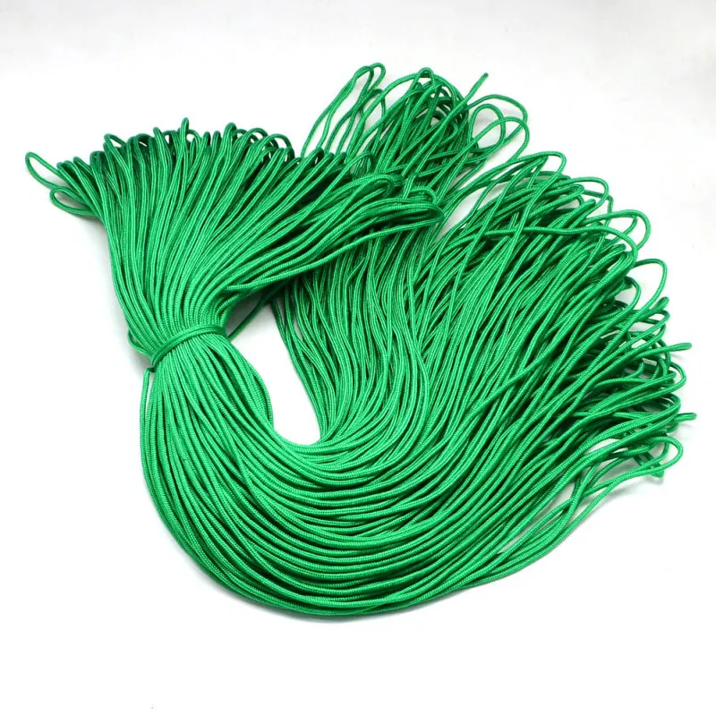 Green 100 м/пачка dia2мм веревки из полиэстера и спандекса нить DIY ювелирные аксессуары поиск ожерелья браслеты принадлежности для изготовления - Цвет: Green