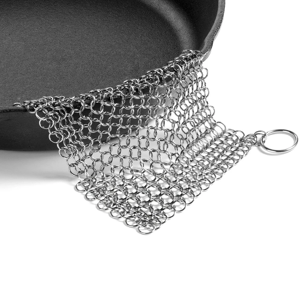 10CM Cast Iron Cleaner Kitchen Rust Pot Pans Cleaning Scrubber Steel Remover Scraper Brush Kit Metal | Дом и сад