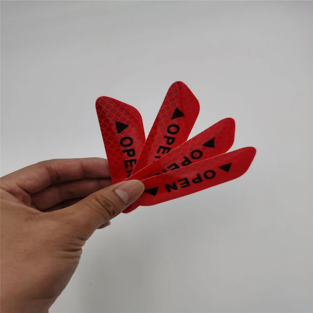 

OPEN Reflective Tape Auto Exterior Sticker 4Pcs/set for SEAT Altea Toledo MK1 MK2 Ibiza Cupra Leon Cupra For Skoda Fabia