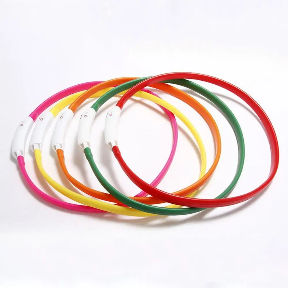 Ошейник для собак перезаряжаемый светящийся ошейник из ТПУ с зарядкой от USB