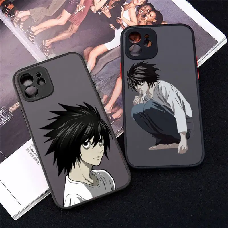 

death note japanese anime Phone Case matte transparent For iphone 7 8 11 12 plus mini x xs xr pro max cover