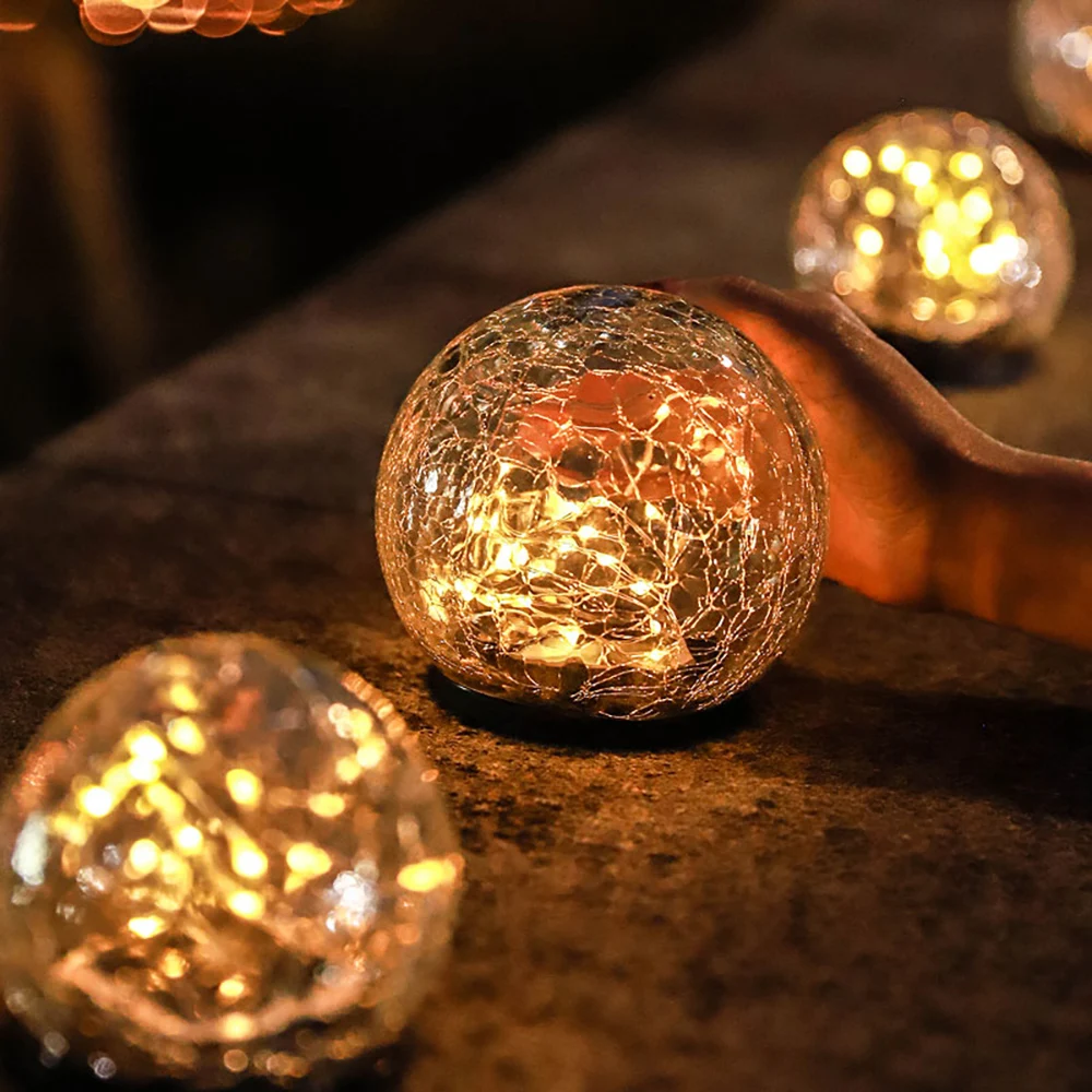 

Led solar light broken glass ball outdoor waterproof solar garden light buried light auto induction staircase garden fence light