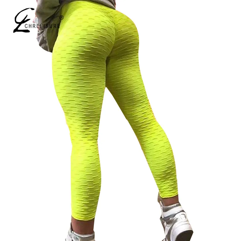 CHRLEISURE сексуальные пуш ап леггинсы Для женщин Высокая Талия плотные Легинсы Mujer
